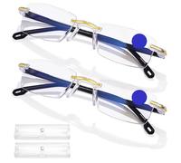 2 gafas bloqueadoras azules, gafas de enfoque automático autoajustables para la fatiga ocular con tecnología de visión dinámica, lentes HD para hombres y mujeres