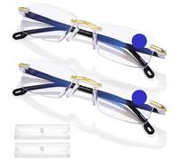 2 gafas bloqueadoras azules, gafas de ordenador con enfoque automático para fatiga ocular con tecnología de visión dinámica, lentes HD para hombres y mujeres
