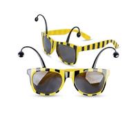 2 gafas de abeja para fiestas, divertidas gafas de sol amarillas para carnaval, disfraz de mujer y hombre, divertidas gafas de sol para fiestas temáticas, accesorios para caja de fotos, accesorios