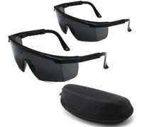 2 gafas de protección IPL + caja de almacenamiento, 190 nm - 2000 nm, para depilación HPL/IPL, gafas de protección láser para gafas de protección UV, depilación láser, bronceado, terapia de luz roja