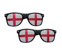2 gafas de sol de cruz de San Jorge de Inglaterra de 15 x 5 cm para la Copa Mundial de la FIFA 2026, gafas novedosas de la bandera de Inglaterra para fútbol, rugby, críquet, día de San Jorge y