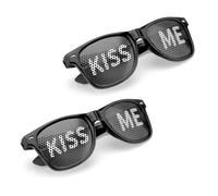 2 gafas de sol de fiesta con diseño Kiss ME para fiestas, carnaval, fiestas, clubes, centros comerciales y carnavales, accesorios para fotos