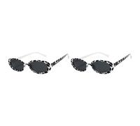 2 gafas de sol gafas vintage gafas de fiesta para mujeres gafas sin marco disfraz de vaca gafas accesorios de foto cesta relleno pequeño gafas, como en la imagen, medium