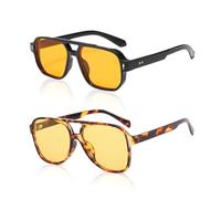 2 Gafas De Sol Retro De Doble Puente, Gafas De Sol Polarizadas De Moda, Gafas Antideslumbrantes, Gafas Protectoras Para Conducir, Gafas De Sol Para Deportes Al Aire Libre, Gafas De Sol Unisex