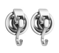 2 ganchos adhesivos al vacío, ganchos con ventosa, ganchos de succión fuertes, ganchos extraíbles, adecuados para la instalación en la cocina o el baño, conveniente para colgar toallas, sombreros y