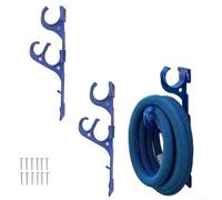 2 ganchos ajustables para vallas, ganchos de almacenamiento de patio para equipos de piscina, colgador de piscina resistente para postes de piscina, manguera, skimmer de piscina