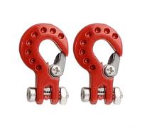 2 ganchos de remolque de metal para coches RC 1/10, mejora tu rendimiento axial SCX10 con soluciones de remolque (rojo)