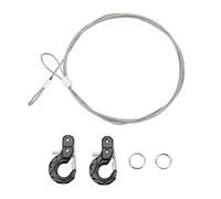 2 ganchos de remolque de metal RC, de aleación de aluminio y acero, ligeros y compactos, para SCX10 D90. (Negra)