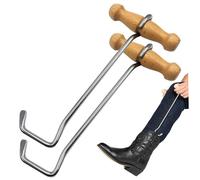2 Ganchos para Botas, Extractor de Botas de Vaquero con Mango de Madera, ayudante de Agarre portátil Antideslizante, para Hombres, Mujeres, Caminar, Familiares, Amigos, Ganchos, Extractor, Gancho, AC