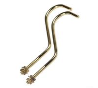 2 ganchos para tacos de mesa de billar, soporte de riel de metal chapado en cobre, proporciona un soporte estable para tacos de puente y evita que rueden en salas de juegos y barras