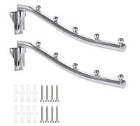 2 Ganchos Plegables para Colgar Pared, Gancho para Ropa Plegable Acero, Metal Secadora de Ropa de Pared Percha Plegable Giratoria Acero Con Brazo Basculante Para Lavandería, Dormitorio, Baño, Balcón