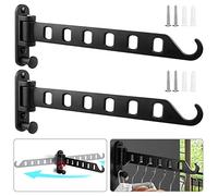2 ganchos plegables para colgar ropa, montaje en pared, perchero, perchero, plegable, balcón, 180°, giratorio, perchero, perchero, barra plegable, perchero de pared, para lavandería, baño