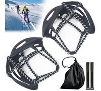 2 garras antideslizantes para zapatos: crampones para botas de senderismo, nieve, hielo, unisex, antideslizantes, garras de zapatos, crampones, garras de hielo, cadenas de nieve para senderismo en