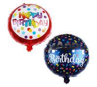 2 Globos de Aluminio para Cumpleaños, Decoración de Fiesta Sorpresa con Eslóganes y Globos Redondos