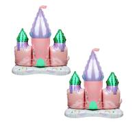 2 globos de castillo de princesa autónomos, globos de cumpleaños para niñas, decoración de fiesta de princesa, decoración de fiesta de cumpleaños para niñas, baby showers, despedida de soltera