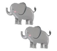 2 Globos De Elefante De Pie, Decoración De Elefante, Globos De Cabeza De Elefante Animal 4D, Globos De Elefante