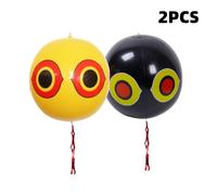 2 globos inflables para ojos, globos para huertos y granjas, que ahuyentan eficazmente a palomas y cuervos [1 pieza negra y 1 pieza amarilla, adicionales]