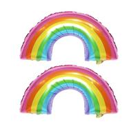 2 globos para decoración de fiesta de arcoíris, globos de fiesta temática, globos de papel de aluminio arcoíris