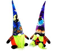 2 gnomos de Halloween, Suaves y adorables gnomos de Peluche sin Rostro con Sombrero Puntiagudo para decoración de Halloween en casa o Oficina, 5.5 x 15 Pulgadas.