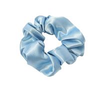 2 gomas elásticas de seda para el cabello, coletero liso para el pelo, anillos suaves, bandas de goma, coletas, accesorios para el cabello para mujeres cada día, color azul cielo