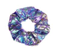 2 gomas para el pelo brillantes para mujer, elásticas, con efecto metálico, suaves y brillantes, para coletas, moños, trenzas, uso diario, fiestas, color lila