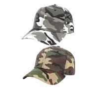 2 Gorras De Béisbol De Camuflaje, Gorras De Béisbol para Niños, Visera con Hebilla Trasera Ajustable, Sombreros para El Sol Al Aire Libre, Sombreros Casuales De Verano