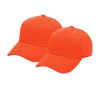 2 gorras de béisbol de verano al aire libre para hombre y mujer, color casual, para verano, gorras de béisbol para mujer, sombreros de moda para otoño, naranja, Talla única