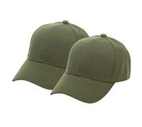 2 gorras de béisbol de verano al aire libre para hombre y mujer, color casual, para verano, gorras de béisbol para mujer, sombreros de moda para otoño, Ejercito Verde, Talla única