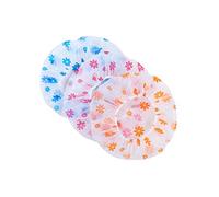 2 gorros de ducha impermeables de polietileno con patrón de flor de cerezo, gorro de ducha para adultos, gorro de pelo para mujeres, spa, uso doméstico, hotel y peluquería, color aleatorio, rentable y