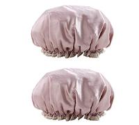 2 gorros de ducha para uso en el hogar, hotel, reutilizables, resistentes al agua, diseño más grueso
