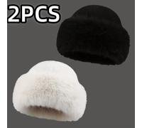 [2 Gorros de Felpa Cálidos] 2 Gorros de Felpa Cálidos para Mujer - Gorro Mongol para Otoño/Invierno, Look Moderno y Comodidad en Actividades al Aire Libre en Frío