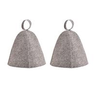2 gorros de fieltro de lana gris ruso Bagna para el baño o la ducha, protege la cabeza del calor extremo, sombrero de fieltro de lana