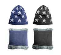 2 Gorros Para Niños Y 2 Bufandas Para Niños, Suministros Cálidos Para El Invierno, Bufanda De Terciopelo Resistente Al Frío, Gorro De Punto Elástico Y Suave