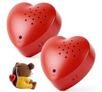 2 grabadoras de voz para animales de peluche, grabación de 30 segundos, grabadora de sonido de peluche, grabadora de voz en forma de corazón, módulo de voz para osito de peluche, grabadora de voz