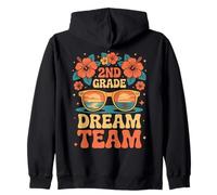 2º Grado Dream Team Retro Profesor Verano Sudadera con Capucha