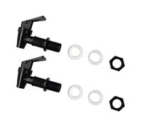 2 grifos refrigeradores reutilizables, boquilla de espiga, válvula dispensadora de bebidas, grifo de agua de plástico sin BPA (negro)