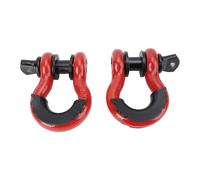 2 grilletes de Anillo en D, 3/4 Pulgadas, 8800 Libras de Resistencia a la Rotura, grillete de Horquilla de Acero al Carbono, grillete de Remolque Resistente con aislador y