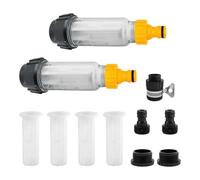 2 grupos Filtro de agua para jardín,2 unidade filtros de agua para manguera de jardín,Prefiltro para jardín,4 filtros y 5 adaptadores rápidos, para limpieza a alta presión, riego de jardín, etc