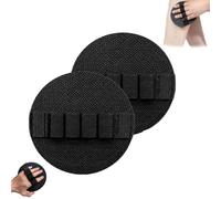 2 guantes de baño exfoliantes sin dolor, almohadilla exfoliante corporal reutilizable, exfoliante suave para eliminar la piel muerta, limpieza de poros y alisado áspero, negro