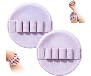 2 guantes de baño exfoliantes sin dolor, almohadilla exfoliante corporal reutilizable, exfoliante suave para eliminar la piel muerta, limpieza de poros y alisado áspero, púrpura