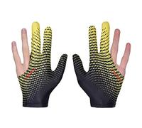 2 guantes de billar, guantes de billar, guantes elásticos de 3 dedos, guantes de billar para billar, accesorios para mano izquierda y derecha (amarillo)
