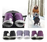 2 guantes de invierno cálidos para cochecito, impermeables, accesorio para cochecito, manoplas para cochecito de bebé, color azul