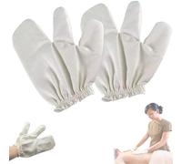 2 guantes de seda Garshana, guantes de masaje, guantes de seda, guantes Garshana, guantes Garshana para masaje en seco, guantes de seda para el cuidado de la piel, ideales para el hogar y los viajes
