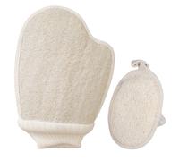 2 Guantes Exfoliantes de Luffa Natural, Guantes de Ducha para Baño, Spa, Limpia Los Poros para Cuerpo Y Cara, Esponja de Ducha para Peeling & Body Scrub, Guante de Masaje Hombres Y Mujeres (2, 1)