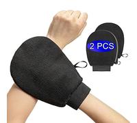 2 guantes exfoliantes para baño o ducha, herramienta exfoliante de limpieza profunda para hombres y mujeres, herramienta exfoliante para eliminar la piel muerta y la suciedad, guantes exfoliantes de