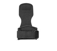 2 guantes protectores de palma de gimnasio con correas de elevación para peso muerto, remo, dominadas y más (negro, M)