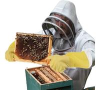2 guantes protectores para apicultor | Guantes protectores transpirables para apicultor,Mangas largas ventiladas, diseño de puños elásticos, protege las manos del , suministros prácticos para