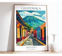 2 Guatemala Print Guatemala Travel Poster North America Travel Print Tropical Decor North Ameri Poster A4 - Inspirador Motivacional Arte de la pared Vida diaria Cita alentadoras frases cortas famosas