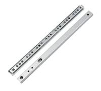 2 guías deslizantes de Acero for cajones con rodamientos de Bolas for Muebles, for teclados, armarios y armarios.(374MM)