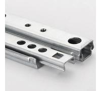 2 guías laterales para cajones con rodamientos de bolas hechas de acero para un funcionamiento silencioso y suave en muebles y armarios de baño (9 pulgadas)